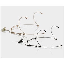 Dual ear hook mic - small beige, 4-pin mini-XLR