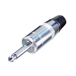 MONO JACK PLUG, ALL METAL LARGE DIAMETER FOR SPEAKER CABLE