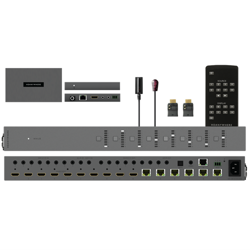 MHUB 8x6+2 HDMI/HDBT matrix 40m 4K / 70m 1080P HDANYWHERE