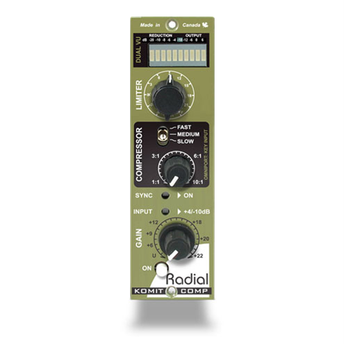 Radial KOMIT 500 - Single knob compressor w/ bridge diode distortion limiter & brick wall 