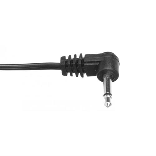 Cioks Type 5 - 3,5mm Jack-plug, tip positive, L-shape, 50cm (black)