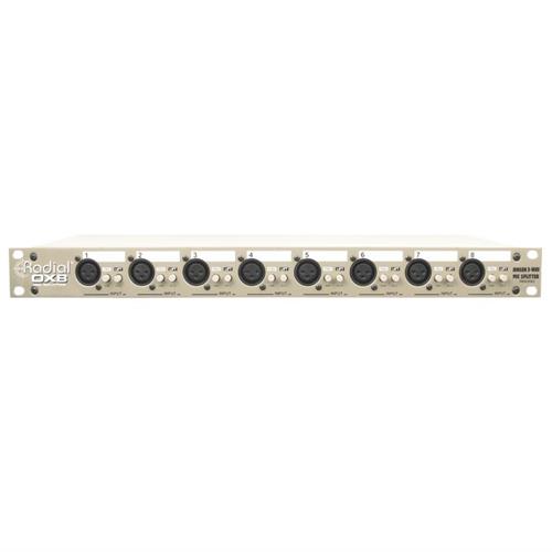 Radial OX8-J - 8 channel mic splitter with Jensen isolation transformers, D-subs & XLRs 