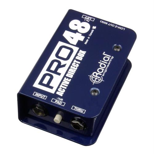 Radial PRO48 -  Active DI, compact design, 48V phantom powered  